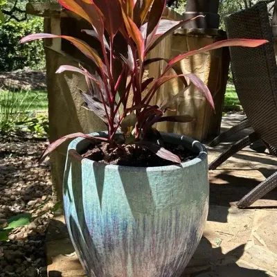 Large Ceramic Reactive Glazed Planter - Lot 1