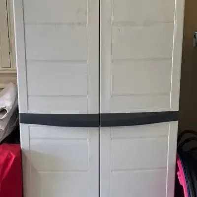 Plastic Two Door Garage Storage Cabinet