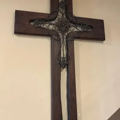  Cross Large Wooden & Metal