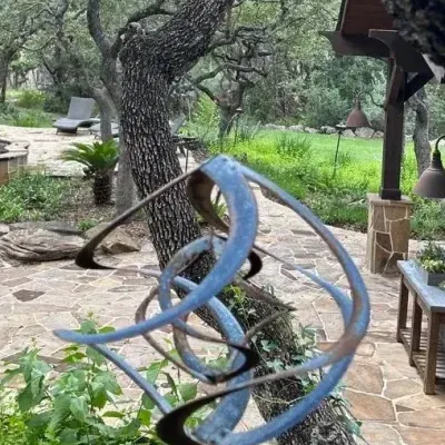 Blue Triple Helix Cosmix Kinetic Wind Spinner