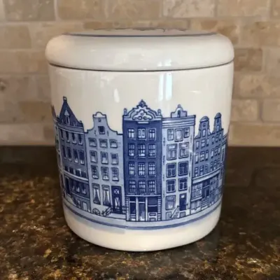 Royal Delft Blue Handmade Cookie Jar