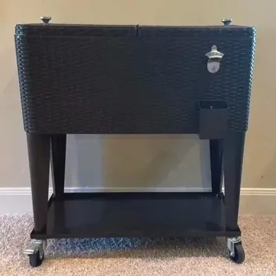 Home Aesthetics 80 Quarts Ice Chest with wheels in Brown *Upstairs*