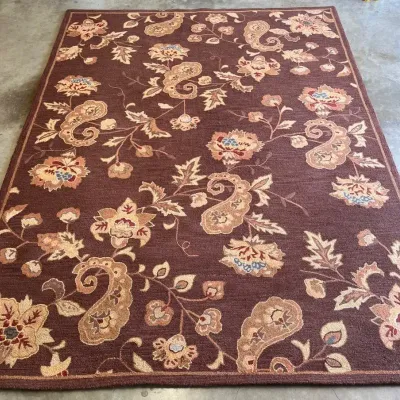 Safavieh Berkeley Collection Hand-Made Wool Area Rug - Brown and Floral