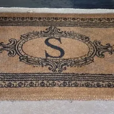  Frontgate Rosalia Monogrammed Door Mat - “S”