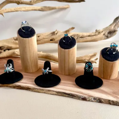 Turquoise Trail – Six Southwestern Sterling Silver & Turquoise Rings