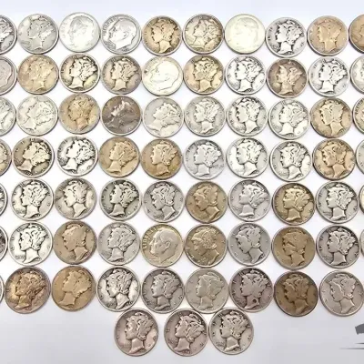 1400 73 roosevelt and mercury dimes 177 7g