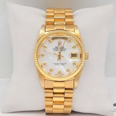 1098 gold mens rolex oyster perpetual day date president watch