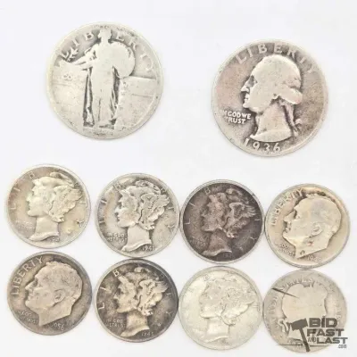1414 pre 1965 quarters and dimes 31 0g