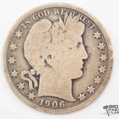 1416 1906s barber half dollar 11 5g