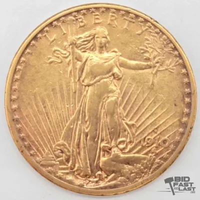 558 1910 saint gaudens 20 double eagle coin 33 3g