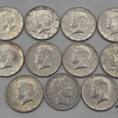 1406 11 barber and kennedy half dollars 137 0g
