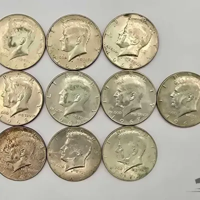 1454 10 1965 1969 kennedy half dollars 114 6g