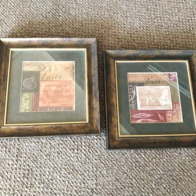 Sale Photo Thumbnail #35: 13X51 24SQ. METAL WALL ART AND TWO PICTURES