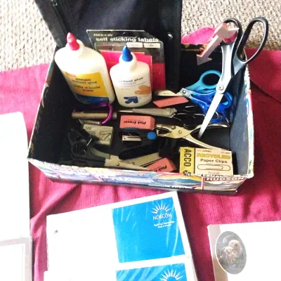 Sale Photo Thumbnail #182: PAPER FILLER-GLUE-CALCULATER-SCISSORS-MORE