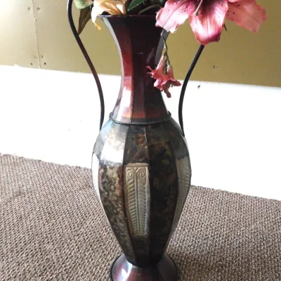 Sale Photo Thumbnail #76: METAL ART MEASURES 34X13, VASE 24" TALL