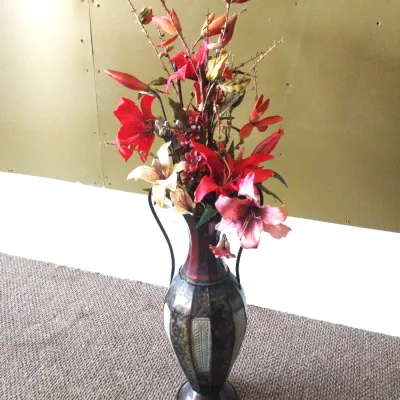 Sale Photo Thumbnail #75: METAL ART MEASURES 34X13, VASE 24" TALL