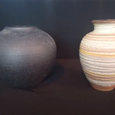 Two Stoneware Vases