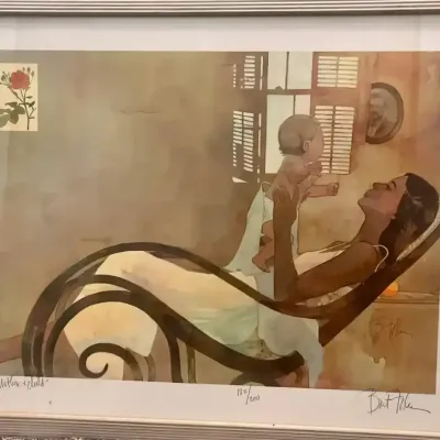Bart Forbes “Mother & Child” Framed Print 182/200 