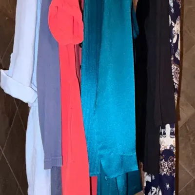 Women’s Clothing Lot, Size M, 7-Piece Collection, Dresses, Jumpsuit, Liz Claiborne Set & Harem Pants