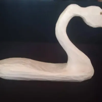 Carved Wooden Swan