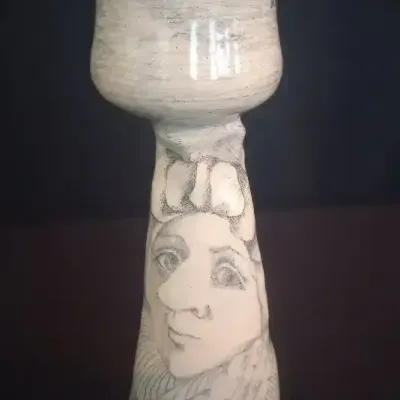 Mary Lou Higgins & Edward Higgins 1978 Pottery Goblet
