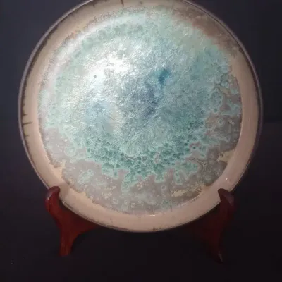 Stephen Polchert Pottery Plate, Dated December 1975