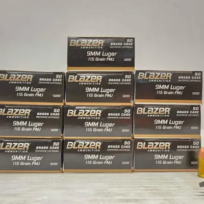 1354 500 rounds of 9mm ammunition
