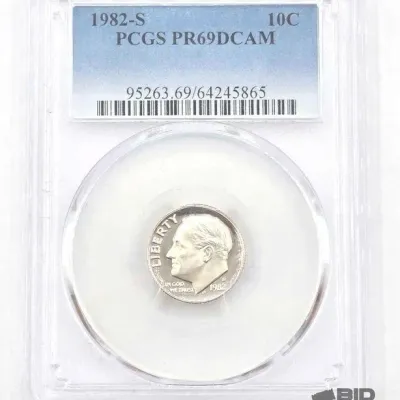 44 graded 1982s roosevelt dime