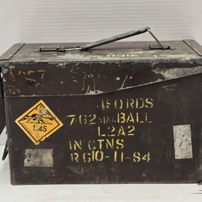 Sale Photo Thumbnail #306: 1835 military style metal ammo can