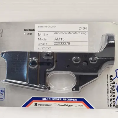 Sale Photo Thumbnail #131: 652 anderson manufacturing multi cal lower receiver
