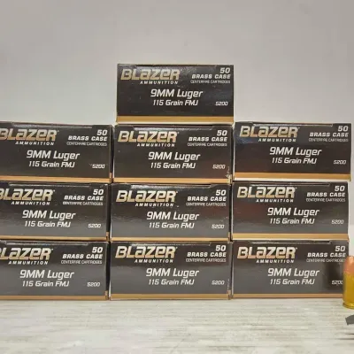 1348 500 rounds of 9mm ammunition