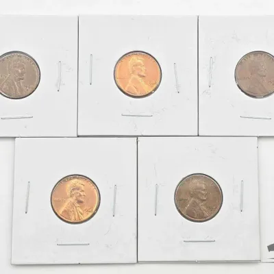 57 5 1960 1968 pennies