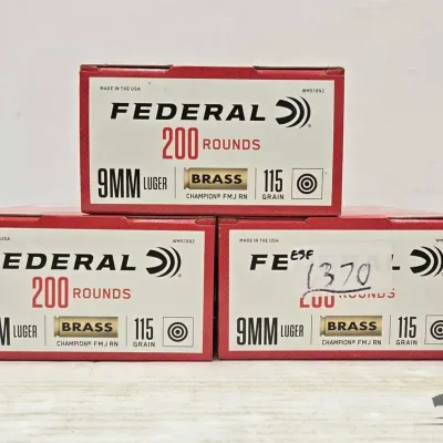 1345 600 rounds of 9mm ammunition
