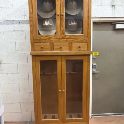 185 custom made hatgun cabinet