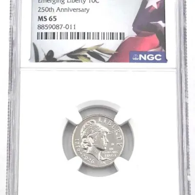 46 graded 250th anniversary 2026d emerging liberty dime