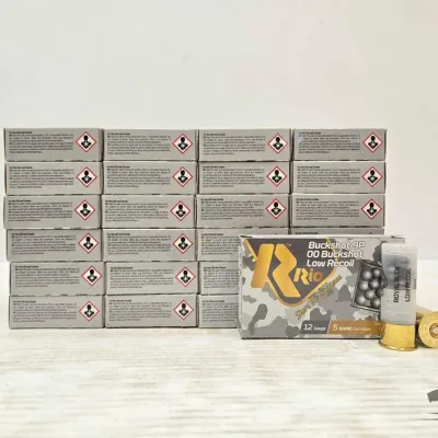 1381 125 rounds of 12 gauge buckshot shotgun ammunition
