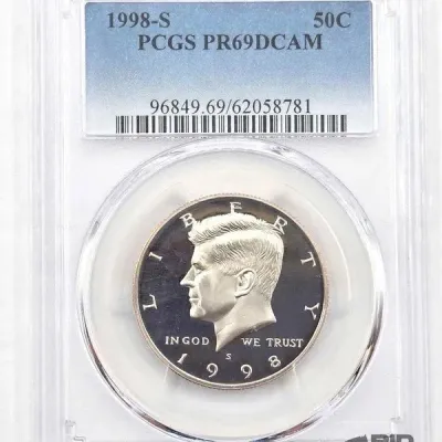 34 graded 1998s kennedy half dollar