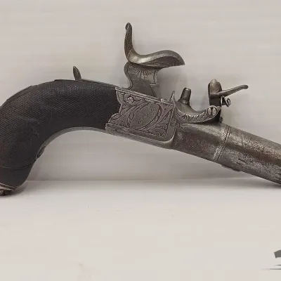 Sale Photo Thumbnail #207: 1110 flintlock pistol
