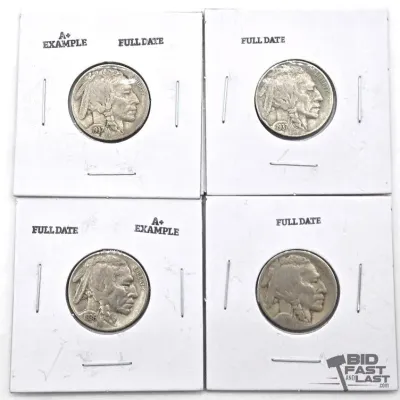 62 4 1928 1937 full date buffalo nickels