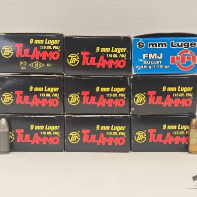 1398 450 rounds of 9mm ammunition