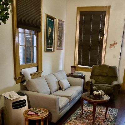 Silver Queen size sleeper sofa, barely used