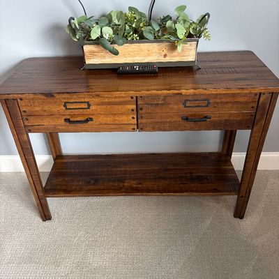 Sale Photo Thumbnail #43: Console table w 2 drawers 43” x 16” x 30” tall $200