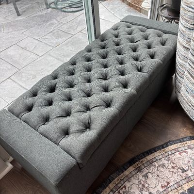 Sale Photo Thumbnail #8: Gray bench seat 50” long $85