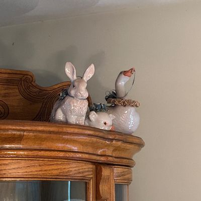 Vintage Ceramic Rabbit, Pig and Goose