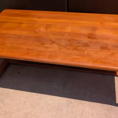 Vintage Mid-century Modern Scandinavian Solid Teak Coffee Table by Niels Bach