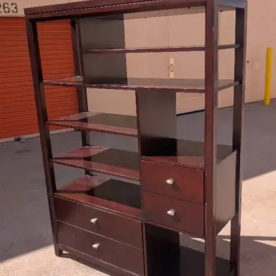 American Drew Furniture Piece, Hammary Tribecca Etagere in a rich root beer finish