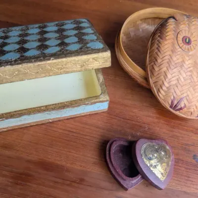 A Collection Of Three Decorative Trinket Boxes