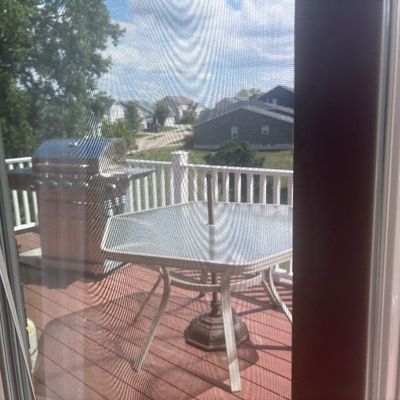 Gas frill abd patio table