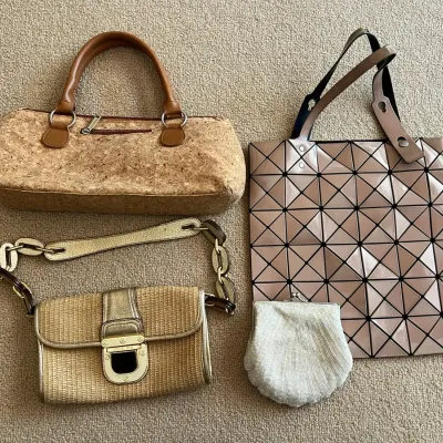 Earthtone Handbags- Michael Kors, Bao Bao Issey Miyake