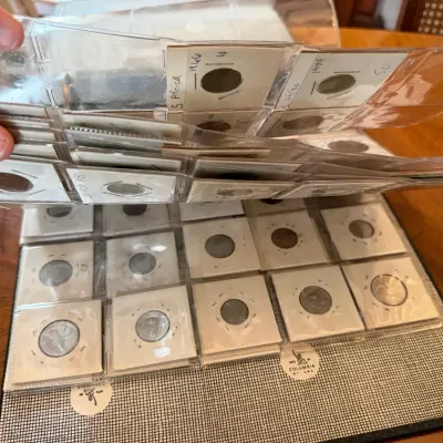 Collection Of Vintage Coins From Around The World 